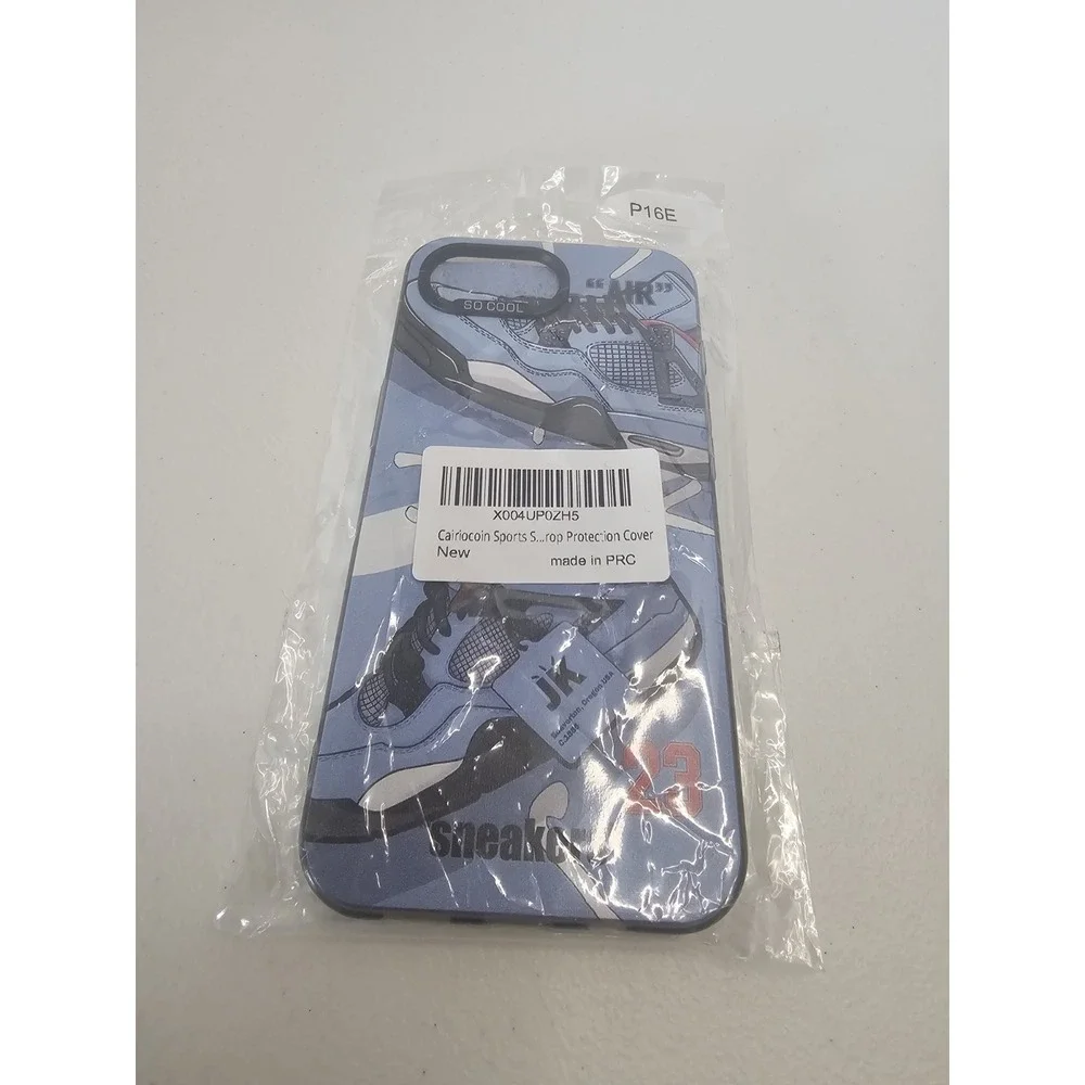 iPhone‎ 16E Case Sneaker Design Blue Shockproof Protective Cover New
